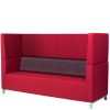 Red booth seating