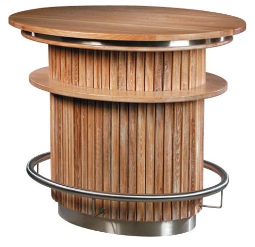 Solid oak Elips high table