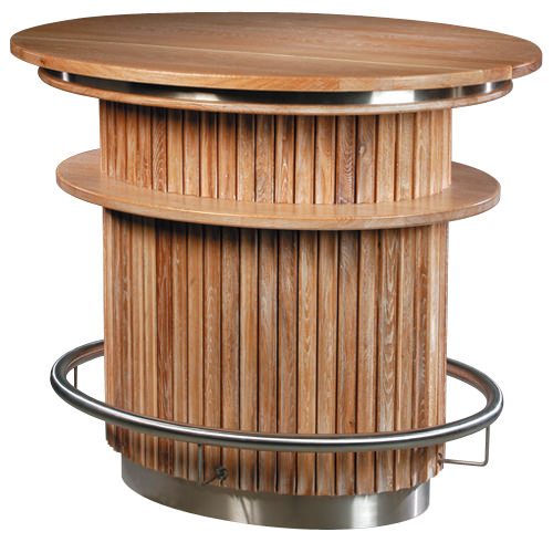 Solid oak Elips high table