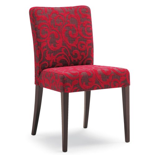 Red patterned chair