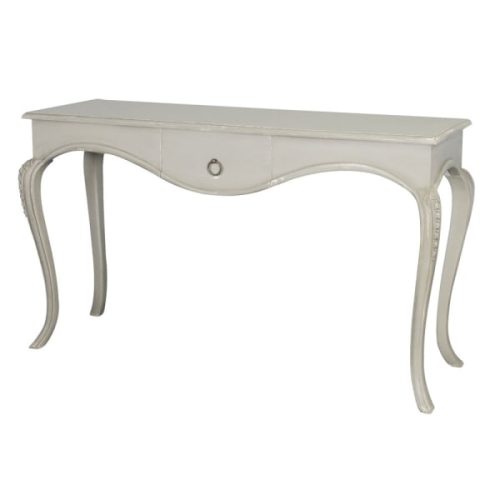 Cream hall table with curved legs