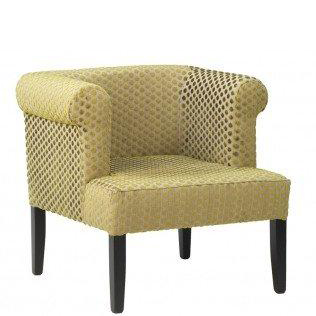 Yellow patterned armchair