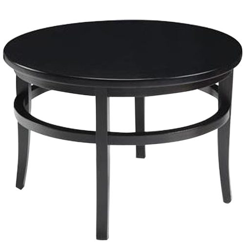 Black round table