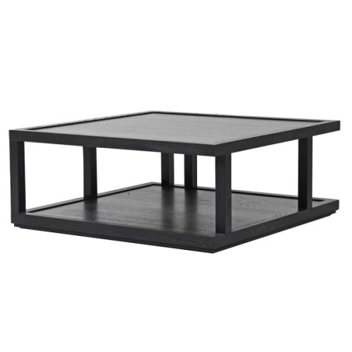 Square black coffee table