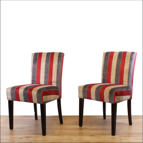 Striped bar chairs