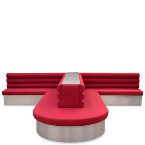 Red banquette seating