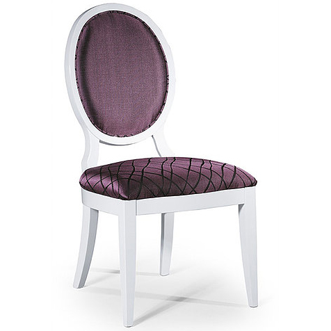 Purple and white dining chair