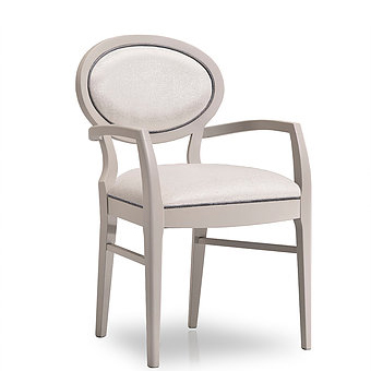 Grey and cream armchair