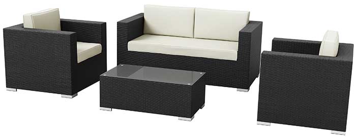 Contract rattan sofa set