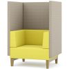 Yellow and grey single booth seat