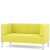 Yellow two seater sofa