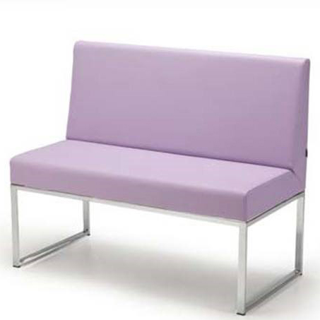 Lilac banquette seating