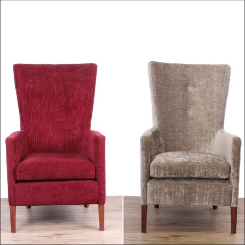 Hotel chair reupholstery - before and after