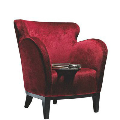 Red lounge chair with high sides