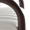 Close up of wooden chair arm