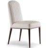 White side chair with wooden legs