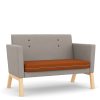 Grey and orange sofa