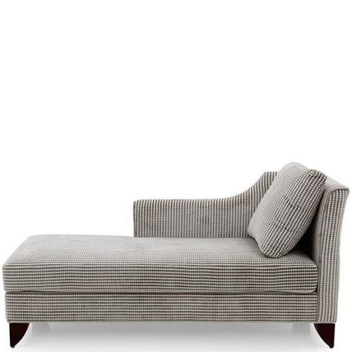 Grey and white patterned chaise longue