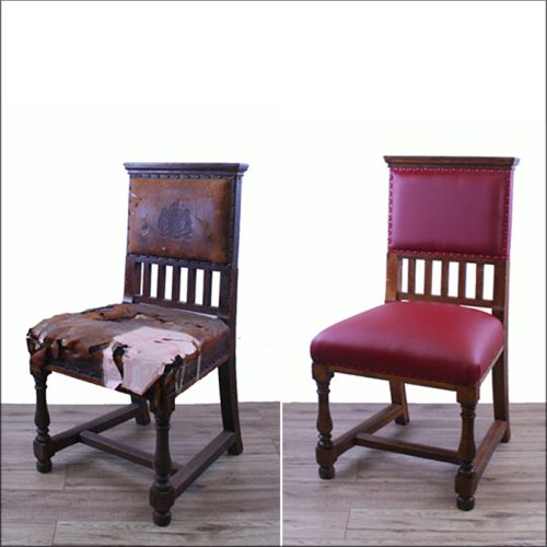 Renovated antique chair - before and after