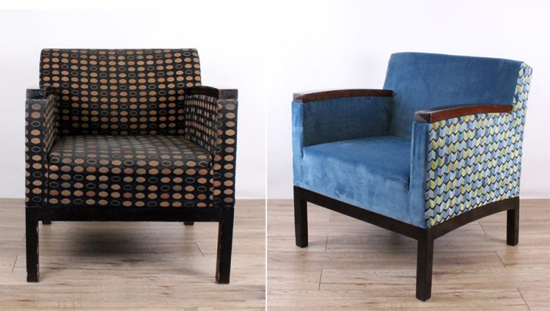 Reupholstered Hotel lounge chair