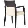 Rear view of black and white hotel chair