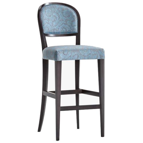 Blue patterned bar stool