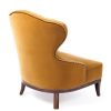 Rear view of orange lounge chair