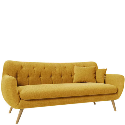 Yellow 3 seater sofa