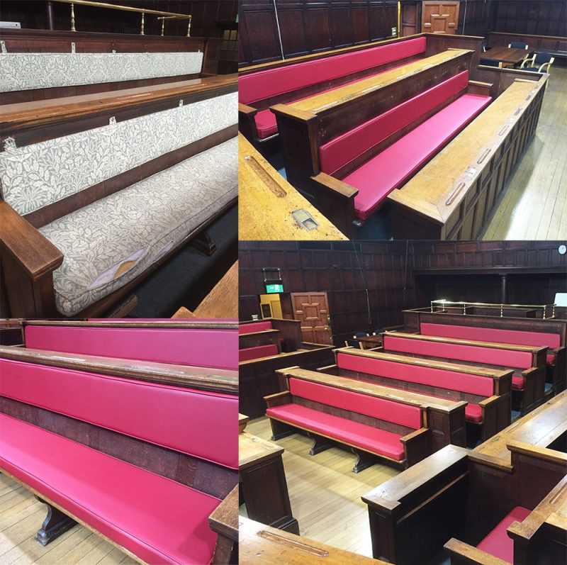 Bespoke seating manufacture for courts & council chambers