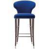 Blue bar stool with silver studs