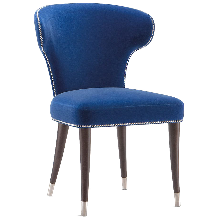 Hotel side chair in blue