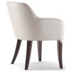 White armchair with wooden legs